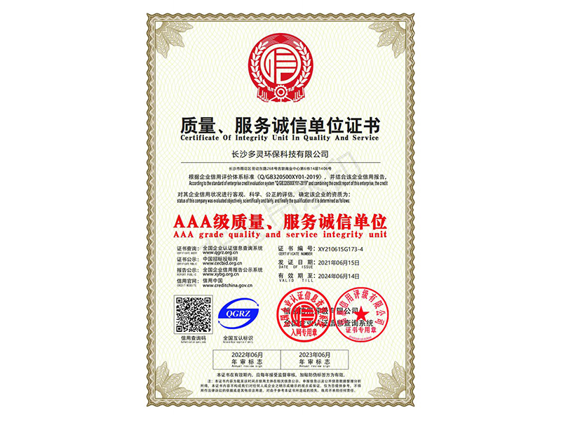 質(zhì)量、服務(wù)誠(chéng)信單位